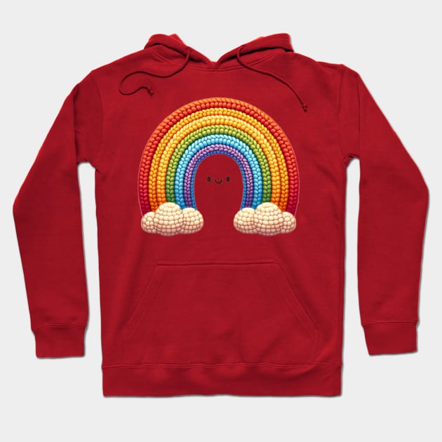 Cute rainbow made from crocheting Hoodie by Dessein